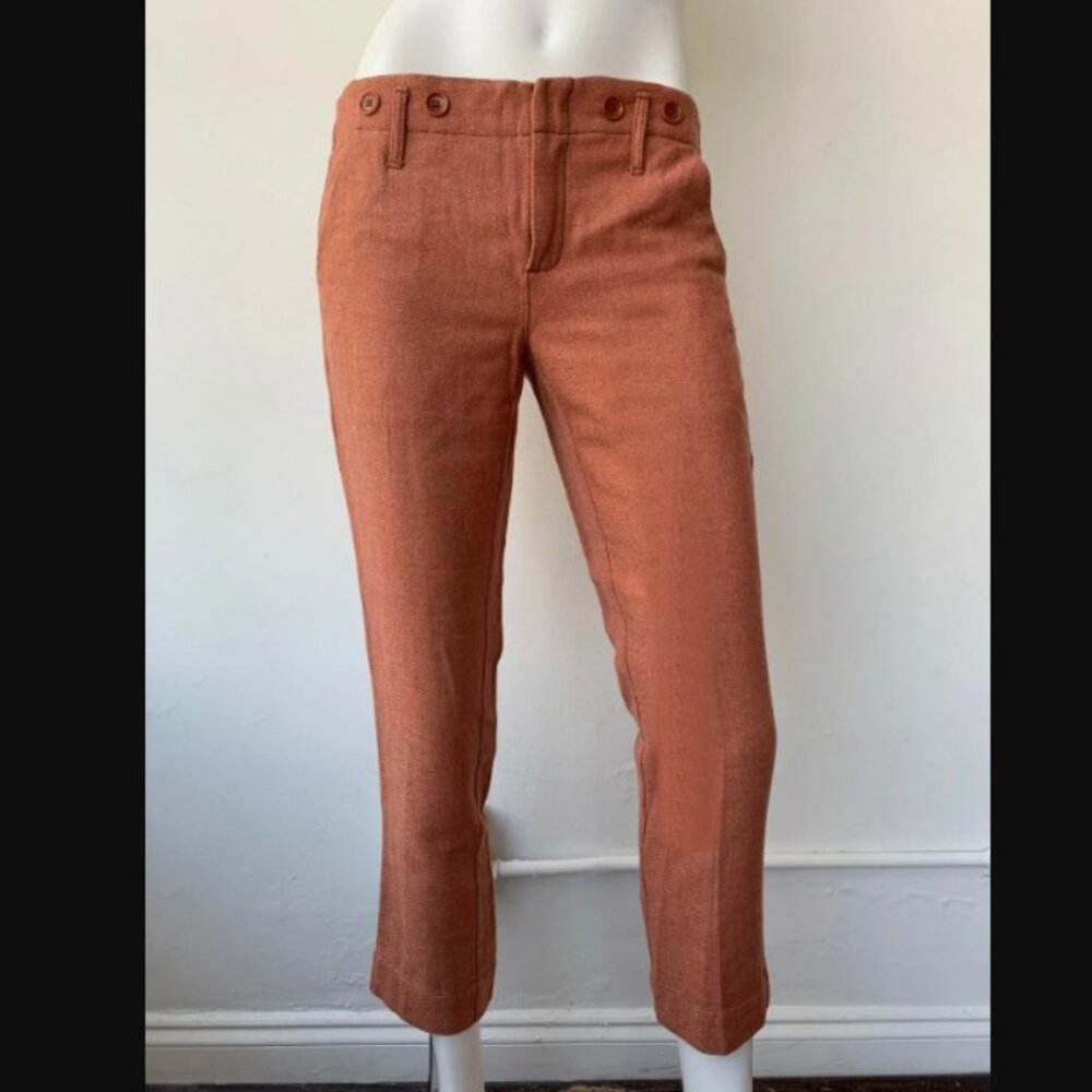 Paper Boy Trousers Burnt Orange Pants Cropped Size 2
